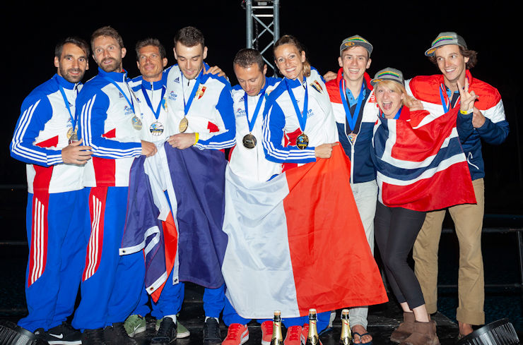 World Freeflying Champions and Silver, Bronze Winners